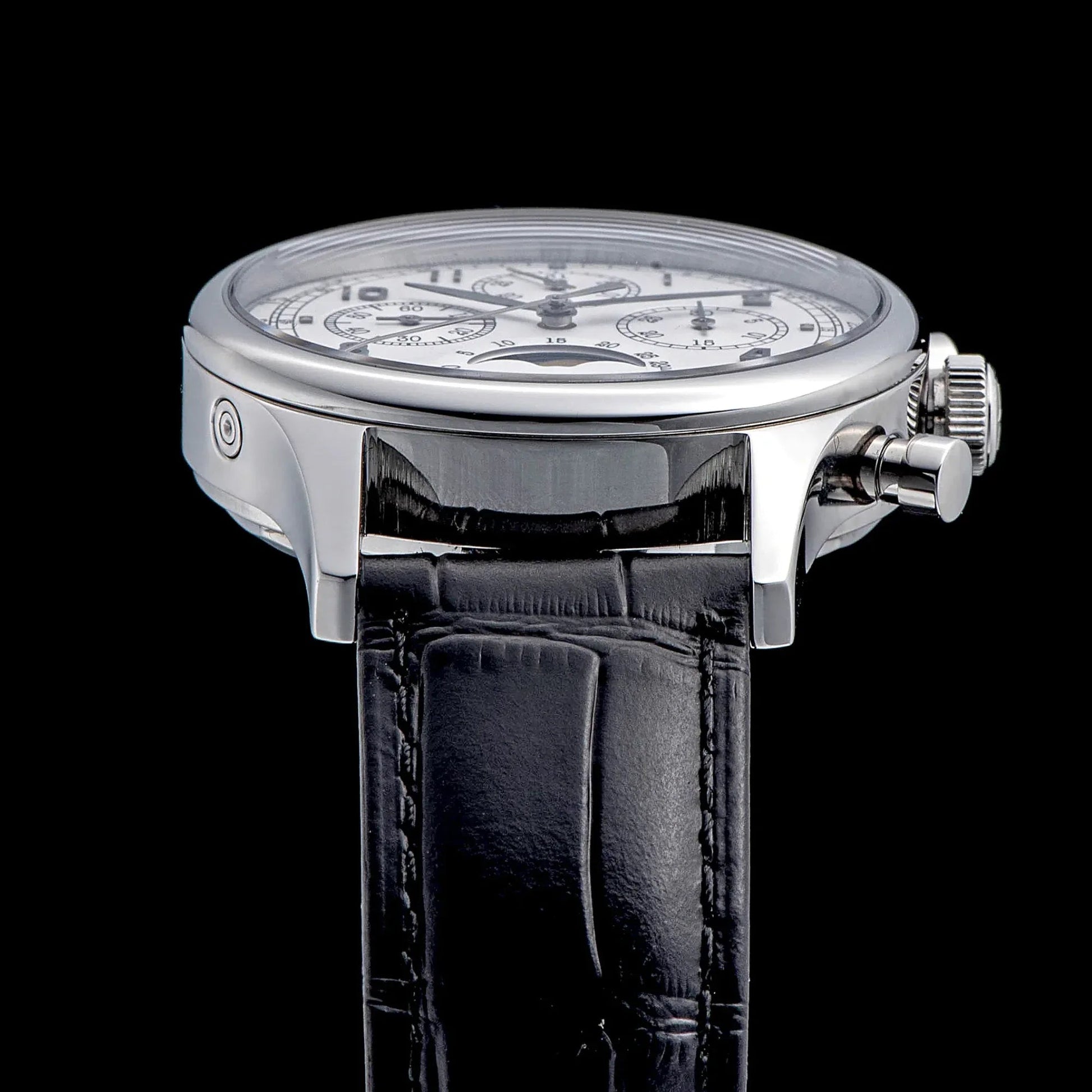 Sugess MoonPhase Master 389-2 White Dial Swan Neck Regulator - DREAM WATCHES