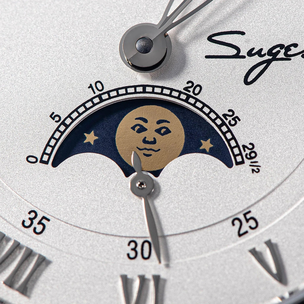 Sugess MoonPhase Master 437 Moon Phase Automatic Rose Gold - White Dial - DREAM WATCHES
