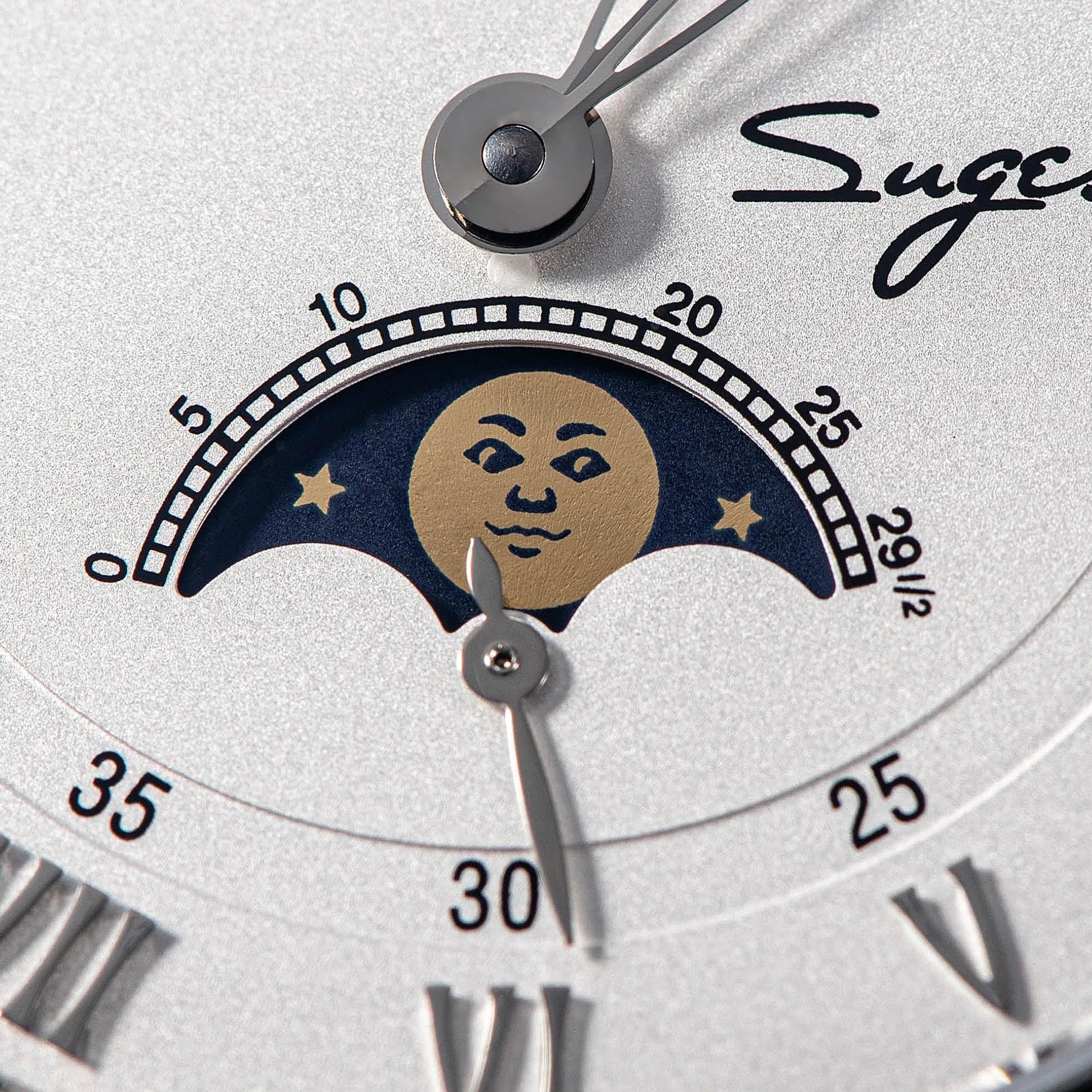 Sugess MoonPhase Master 437 Moon Phase Automatic Stainless-Steel - White Dial - DREAM WATCHES