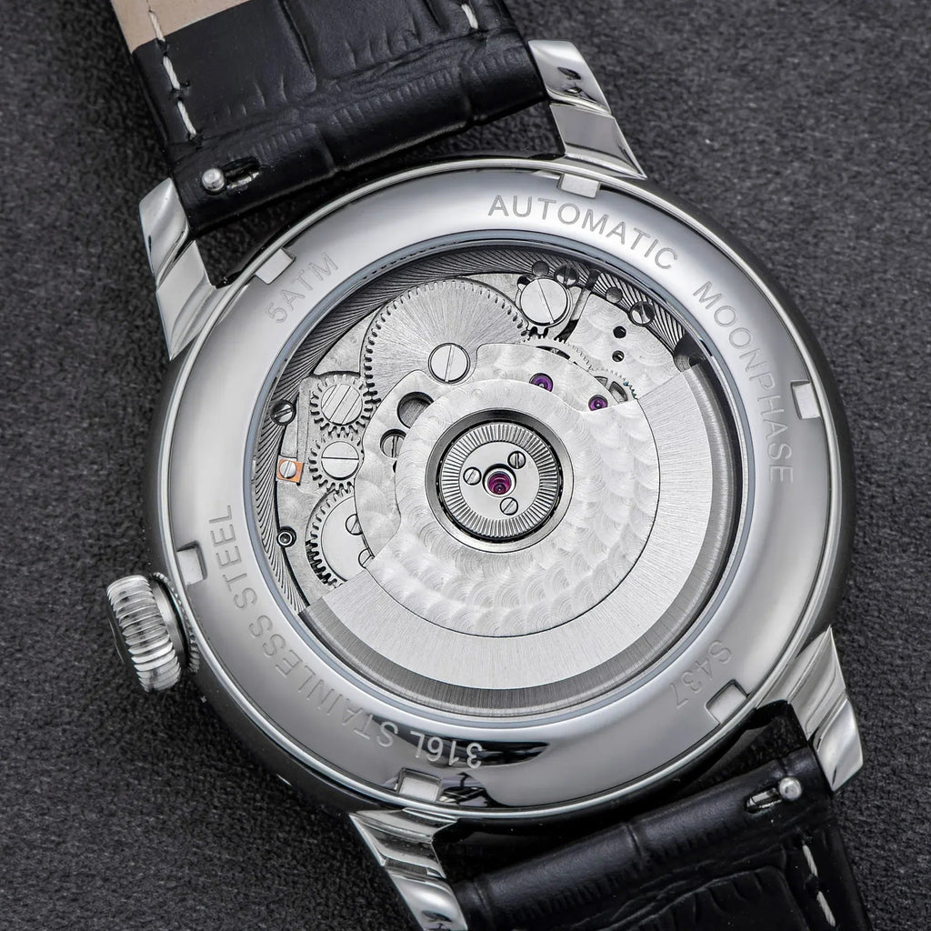 Sugess MoonPhase Master 437 Moon Phase Automatic Stainless-Steel - White Dial - DREAM WATCHES