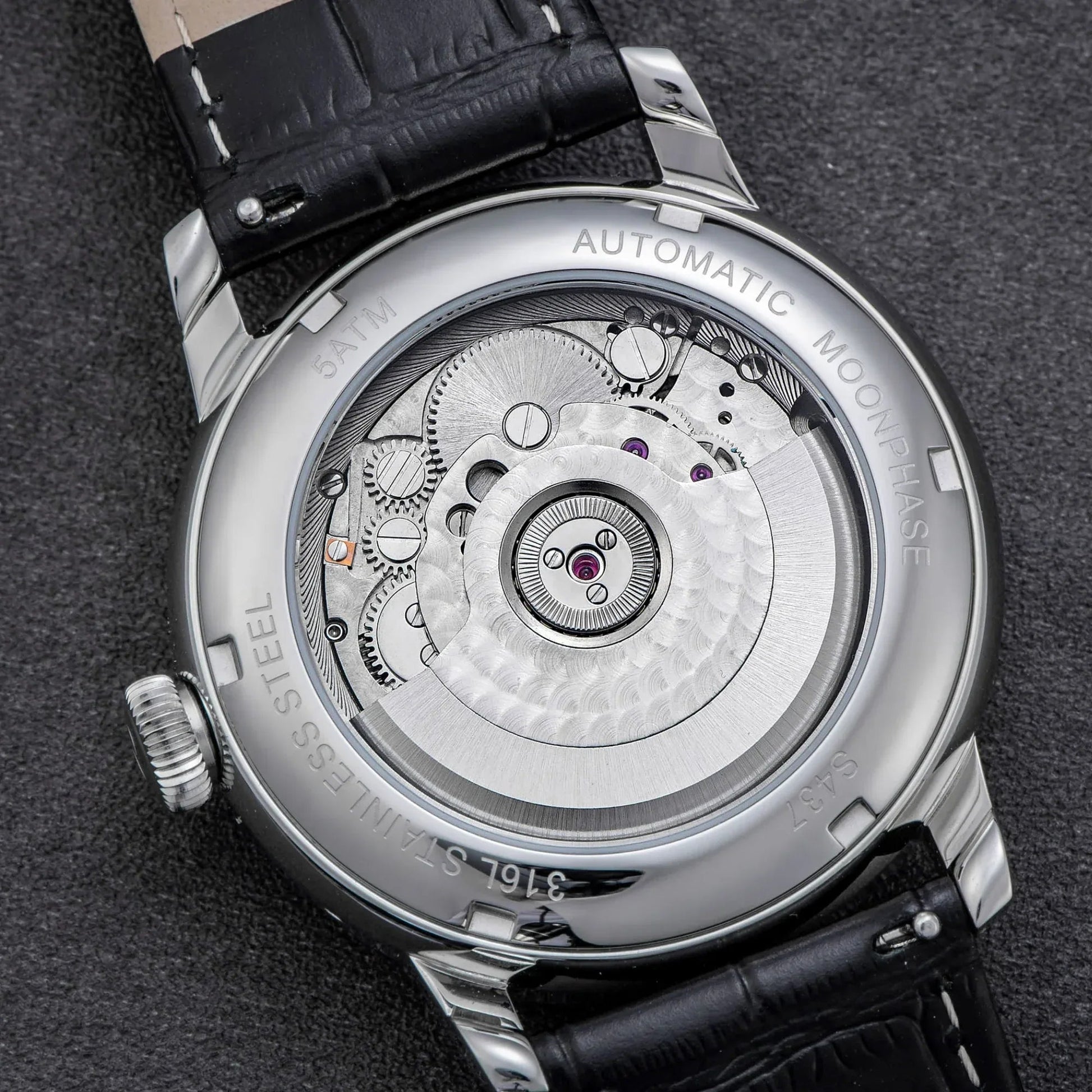 Sugess MoonPhase Master 437 Moon Phase Automatic Stainless-Steel - White Dial - DREAM WATCHES