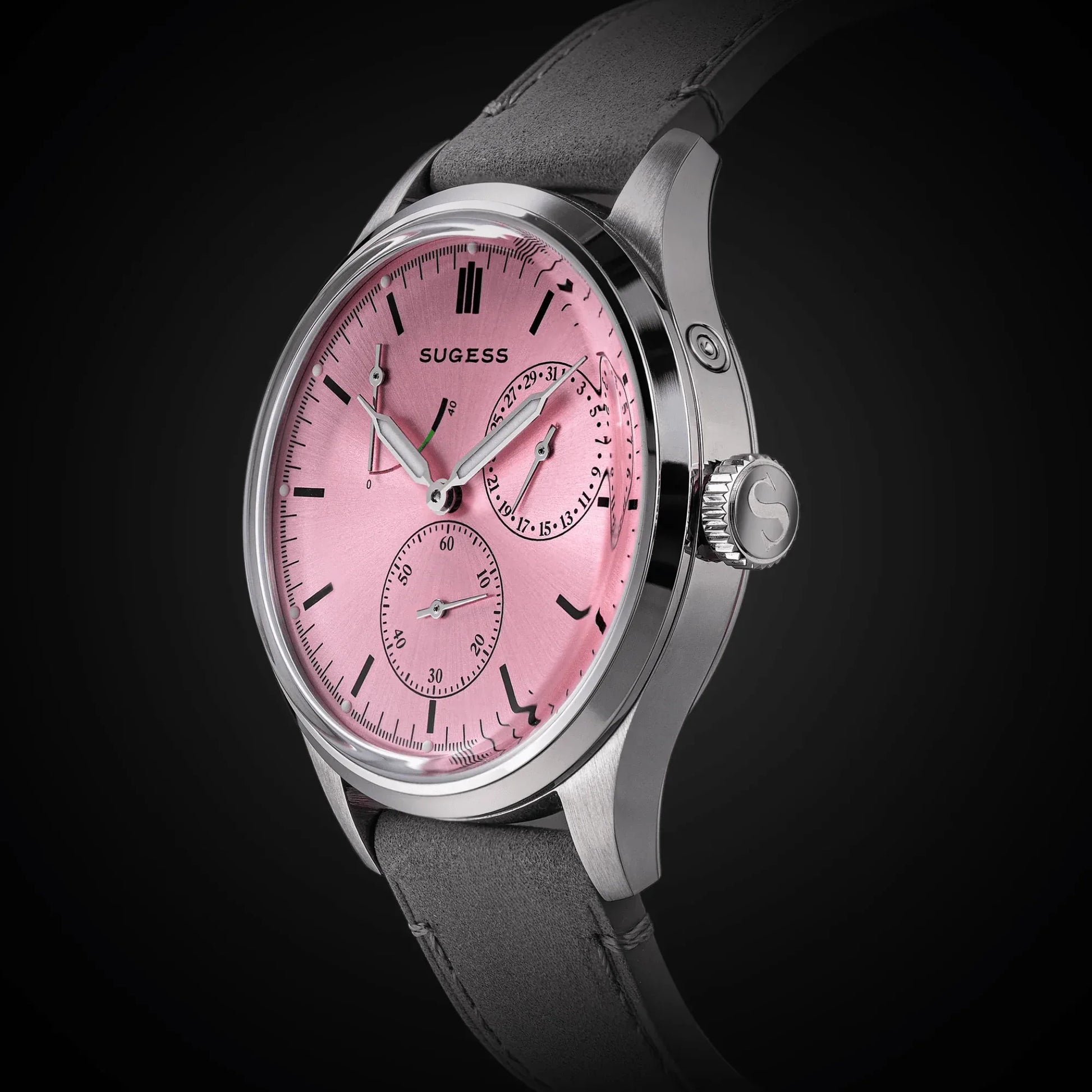Sugess S458 Pink Dial Stainless-Steel Automatic - DREAM WATCHES