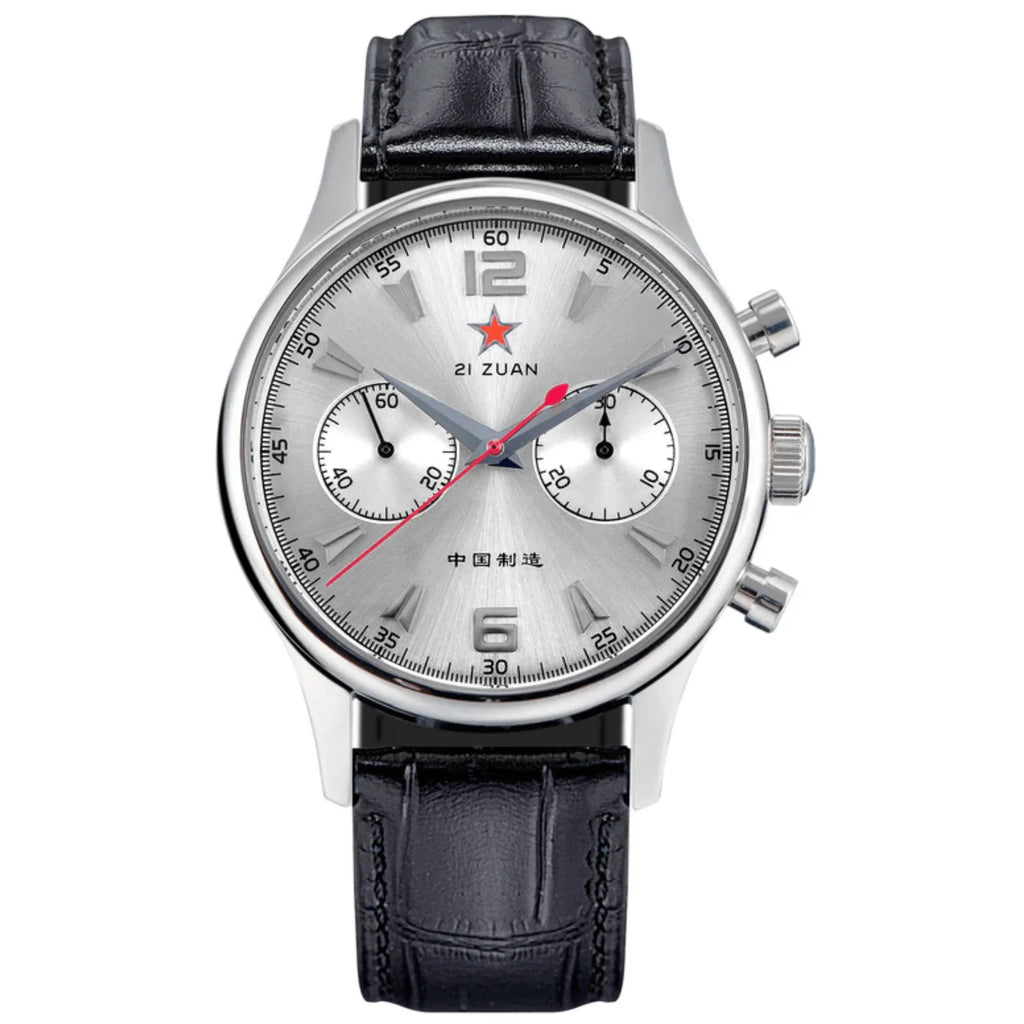 Sugess Seagull Movement Watch SU1963S 1963 40mm Silver Dial Swan Neck Regulator - DREAM WATCHES