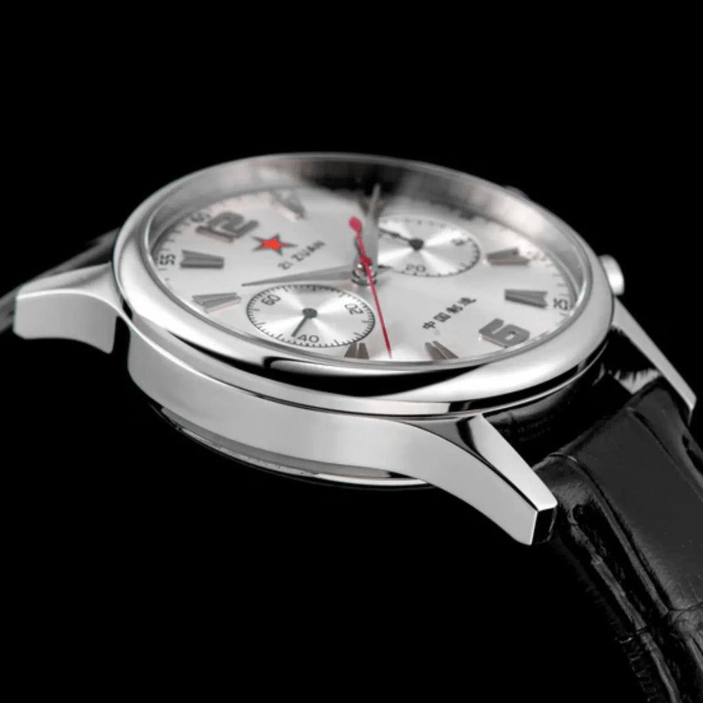 Sugess Seagull Movement Watch SU1963S 1963 40mm Silver Dial Swan Neck Regulator - DREAM WATCHES