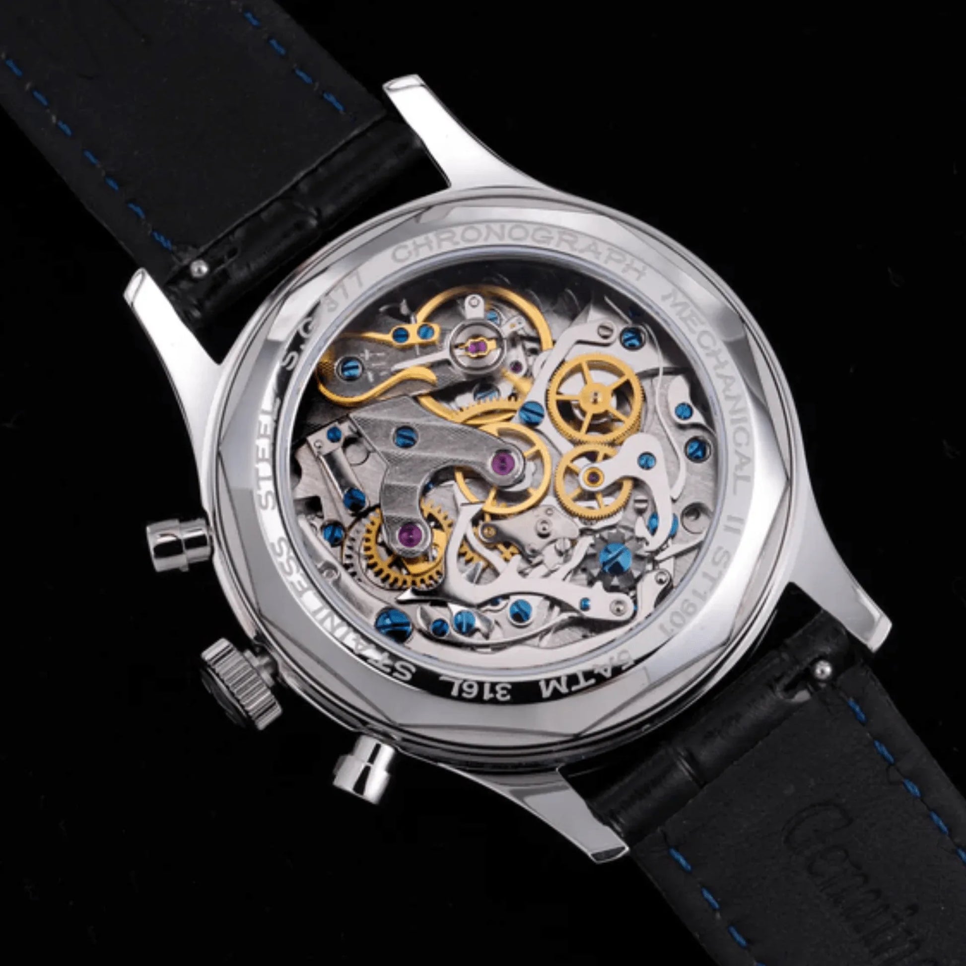 Sugess Seagull Movement Watch SU1963S 1963 40mm Silver Dial Swan Neck Regulator - DREAM WATCHES