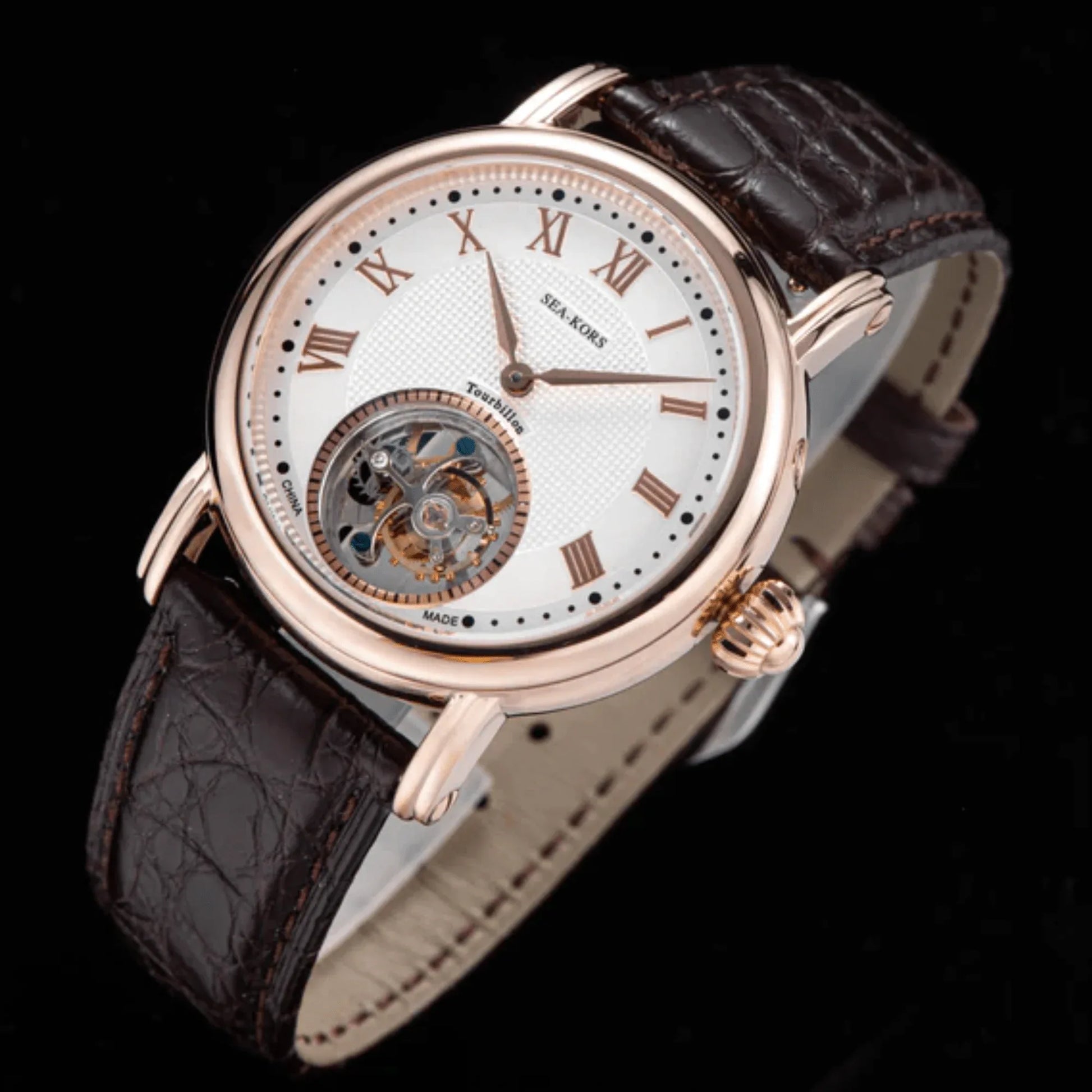 Sugess Seakors Tourbillon SE8000GW Rose Gold Case - DREAM WATCHES