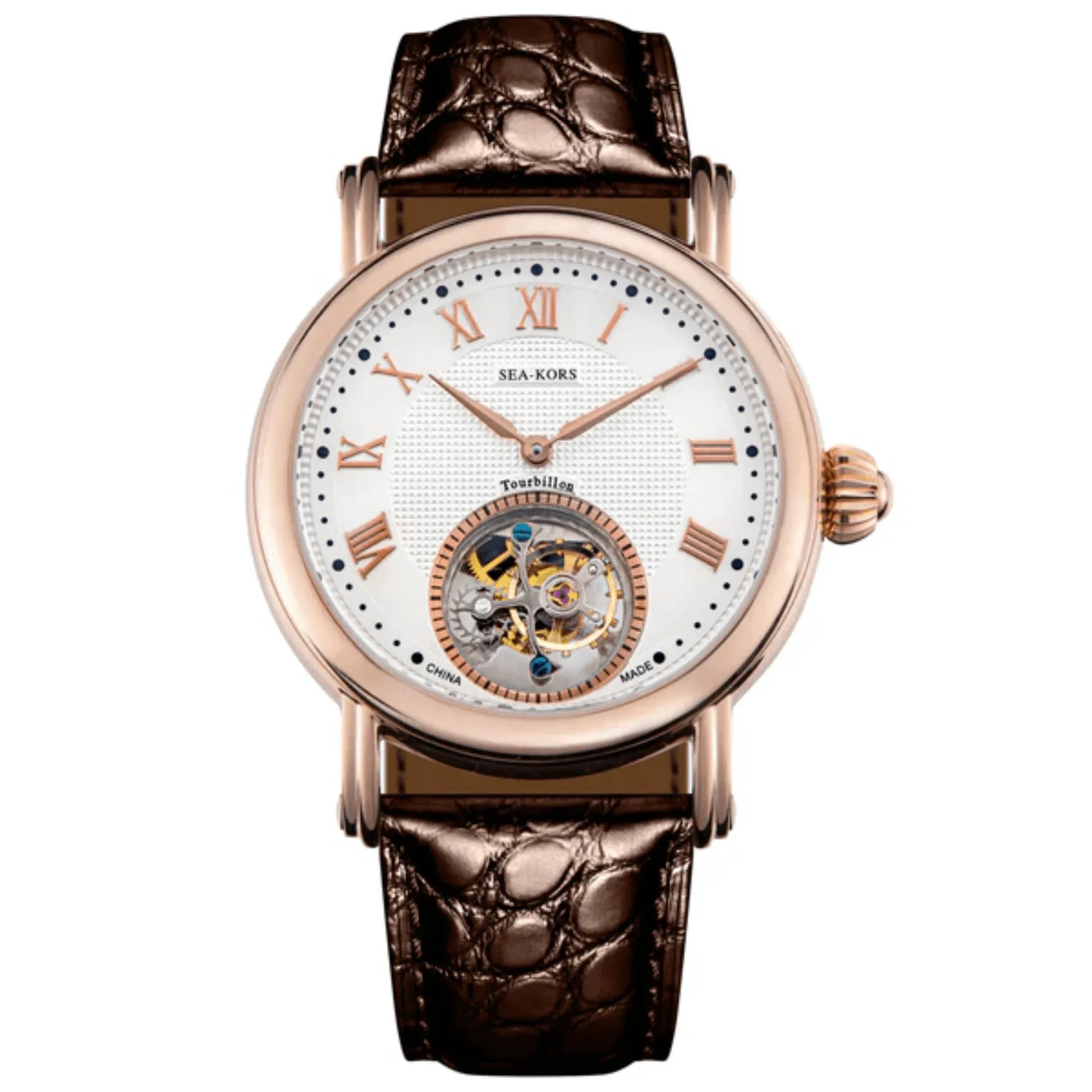 Sugess Seakors Tourbillon SE8000GW Rose Gold Case - DREAM WATCHES