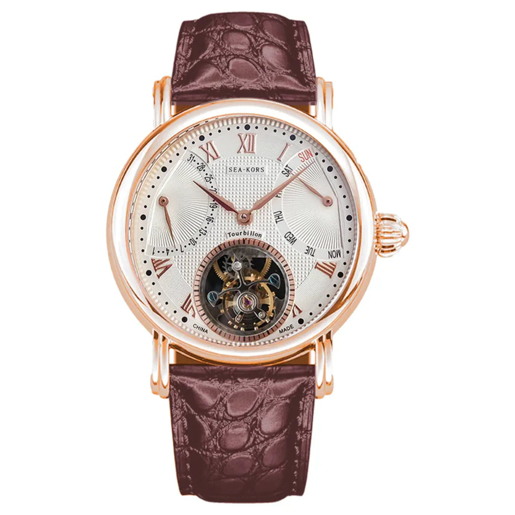 Sugess Seakors Tourbillon SE8004GW Rose Gold Case - DREAM WATCHES