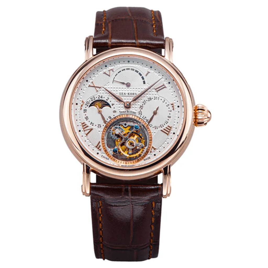 Sugess Seakors Tourbillon SE8007GW Rose Gold Case - DREAM WATCHES