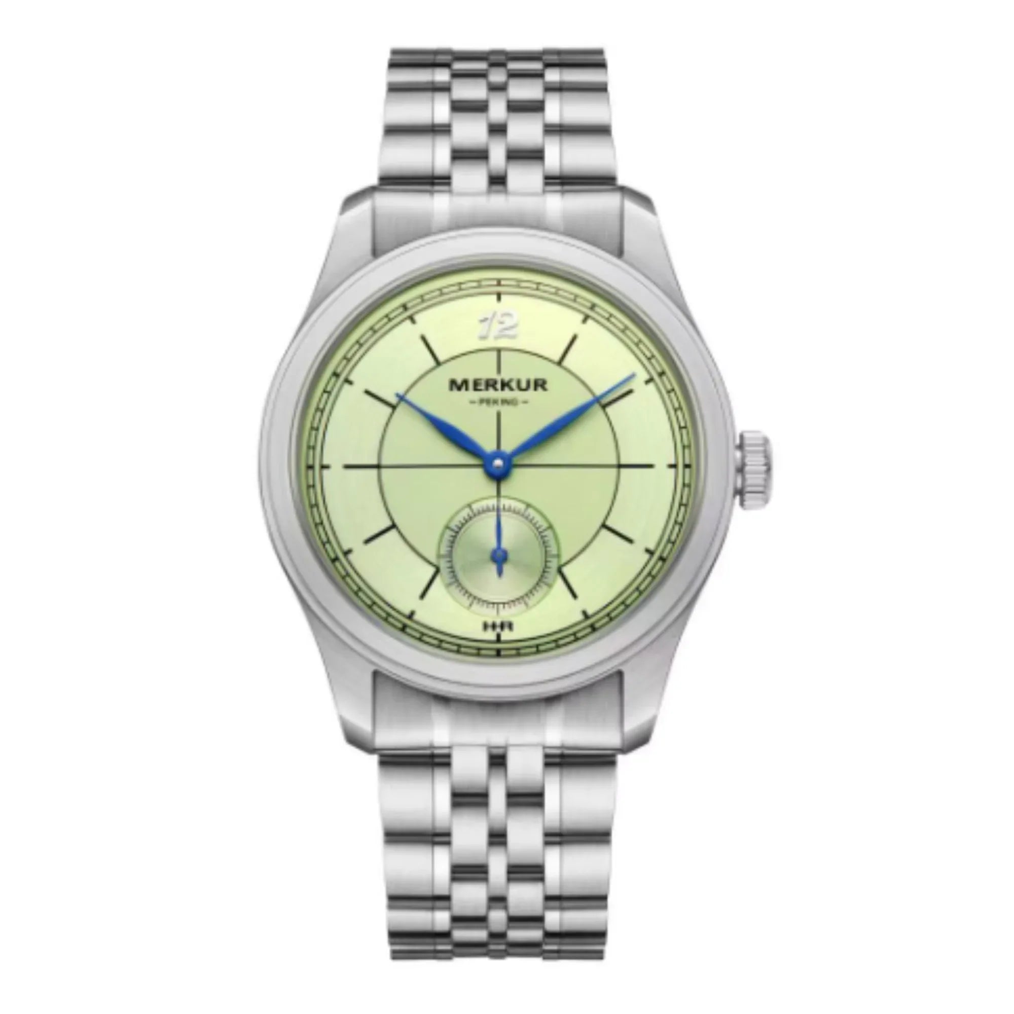 The New Business LEVEE Series Manual Chorded Watch Cross Line Dial Dial Retro with Small Seconds - Pista - DREAM WATCHES