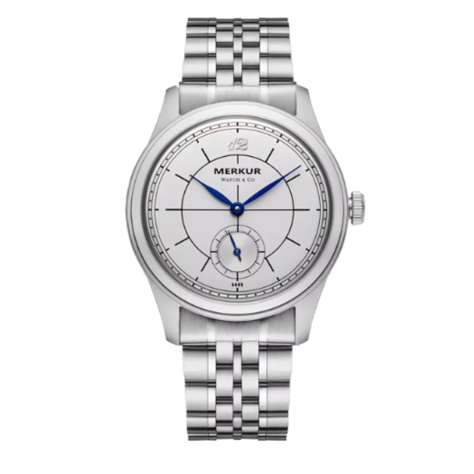 The New Business LEVEE Series Manual Chorded Watch Cross Line Dial Retro with Small Seconds - White - DREAM WATCHES