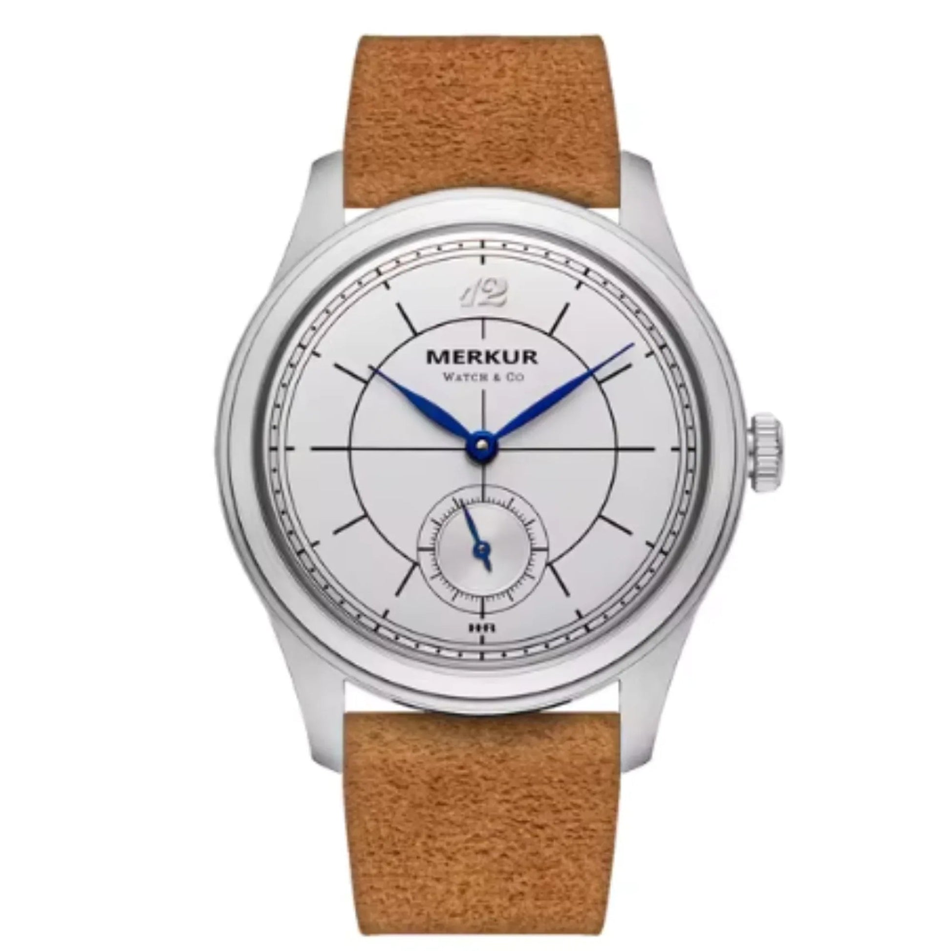 The New Business LEVEE Series Manual Chorded Watch Cross Line Dial Retro with Small Seconds - White - DREAM WATCHES