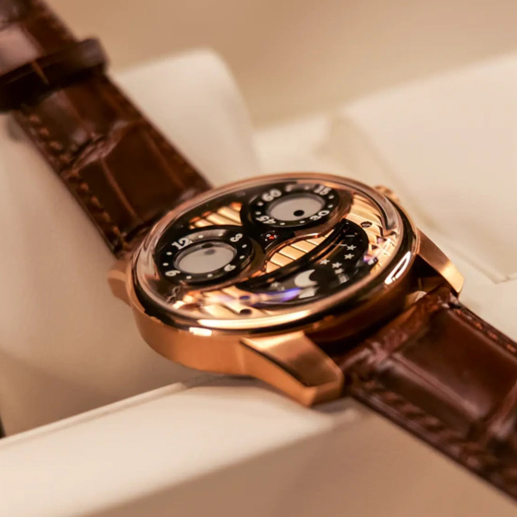 Unique Joker Watch with Seiko automatic movement Stainless Steel See-through Bottom Watch - Golden - DREAM WATCHES
