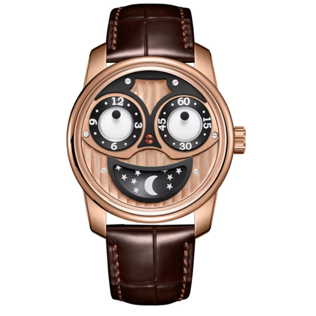 Unique Joker Watch with Seiko automatic movement Stainless Steel See-through Bottom Watch - Golden - DREAM WATCHES