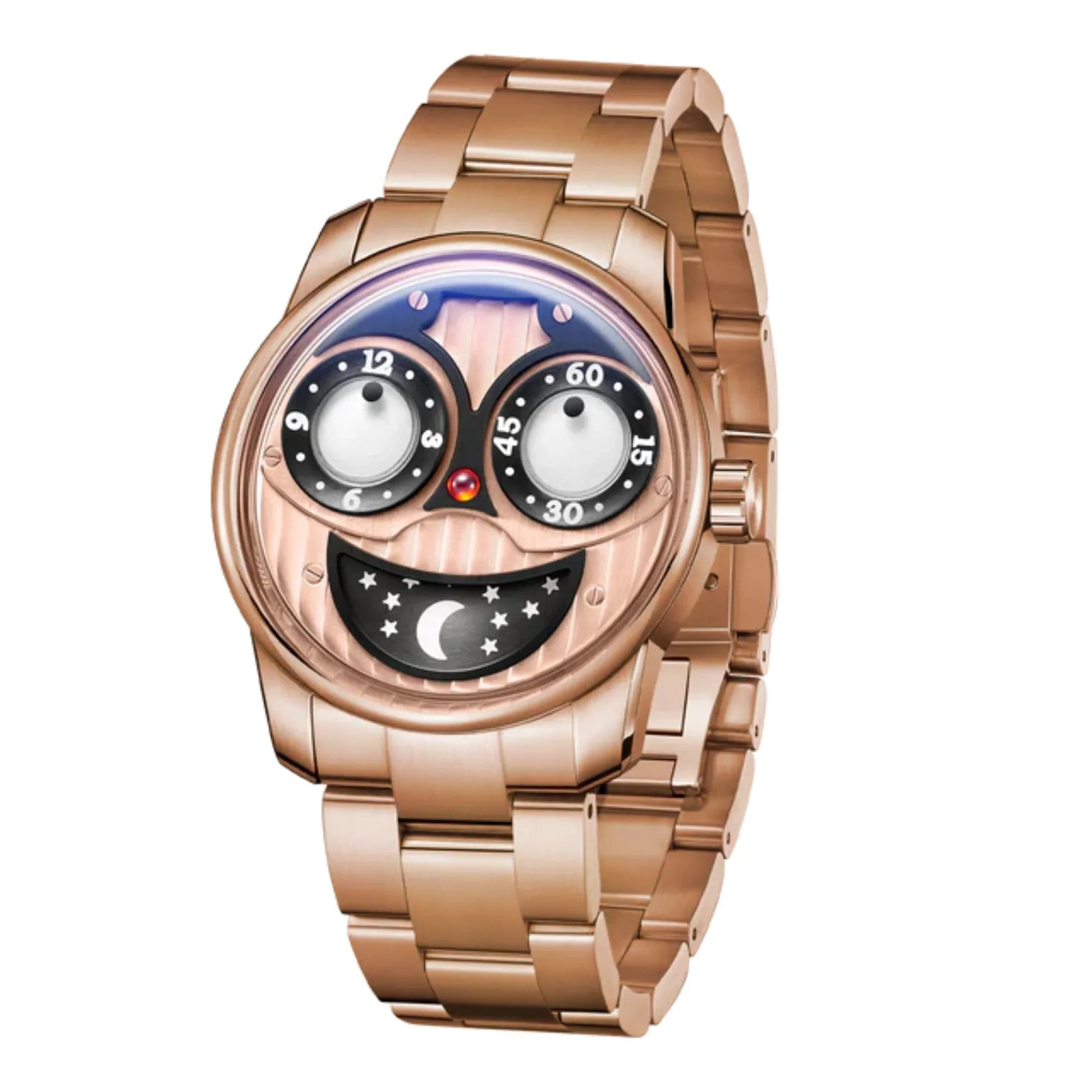 Unique Joker Watch with Seiko automatic movement Stainless Steel See-through Bottom Watch - Golden - DREAM WATCHES