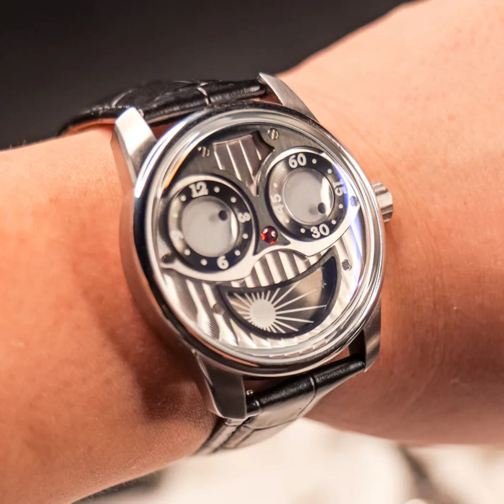 Unique Joker Watch with Seiko automatic movement Stainless Steel See-through Bottom Watch - Silver - DREAM WATCHES