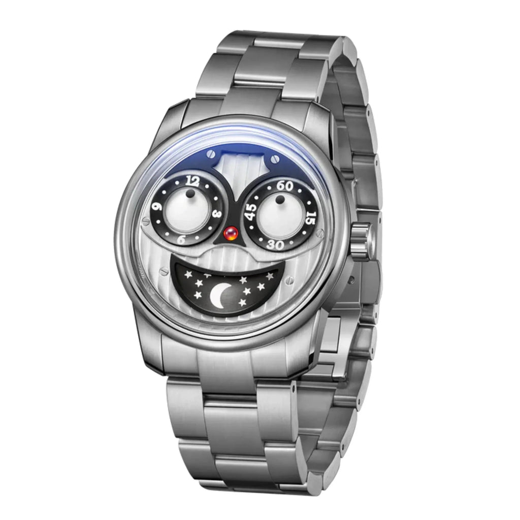 Unique Joker Watch with Seiko automatic movement Stainless Steel See-through Bottom Watch - Silver - DREAM WATCHES