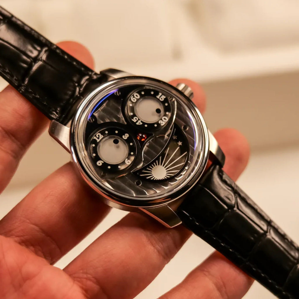 Unique Joker Watch with Seiko automatic movement Stainless Steel See-through Bottom Watch - Silver - DREAM WATCHES