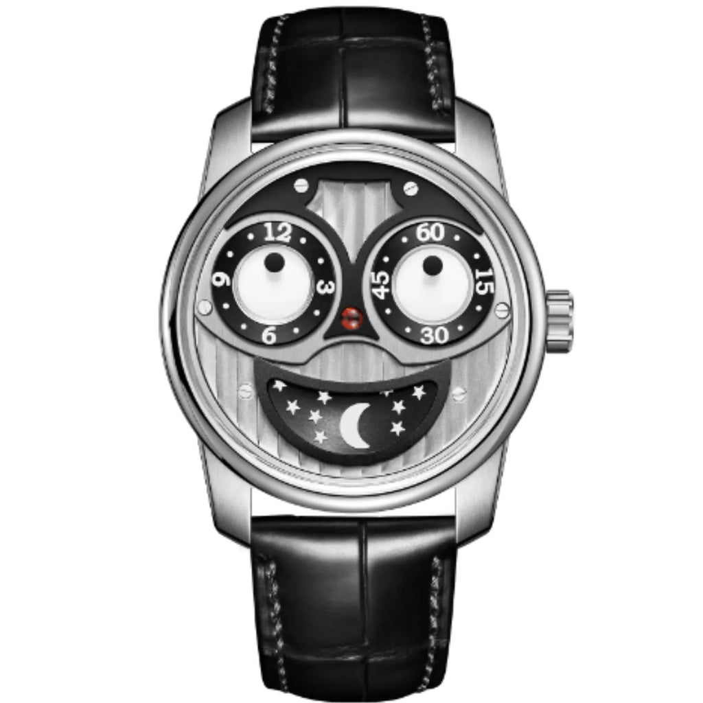 Unique Joker Watch with Seiko automatic movement Stainless Steel See-through Bottom Watch - Silver - DREAM WATCHES