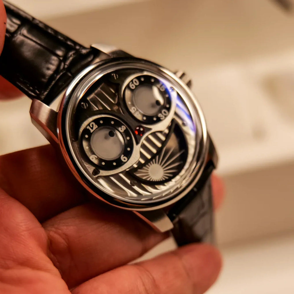 Unique Joker Watch with Seiko automatic movement Stainless Steel See-through Bottom Watch - Silver - DREAM WATCHES