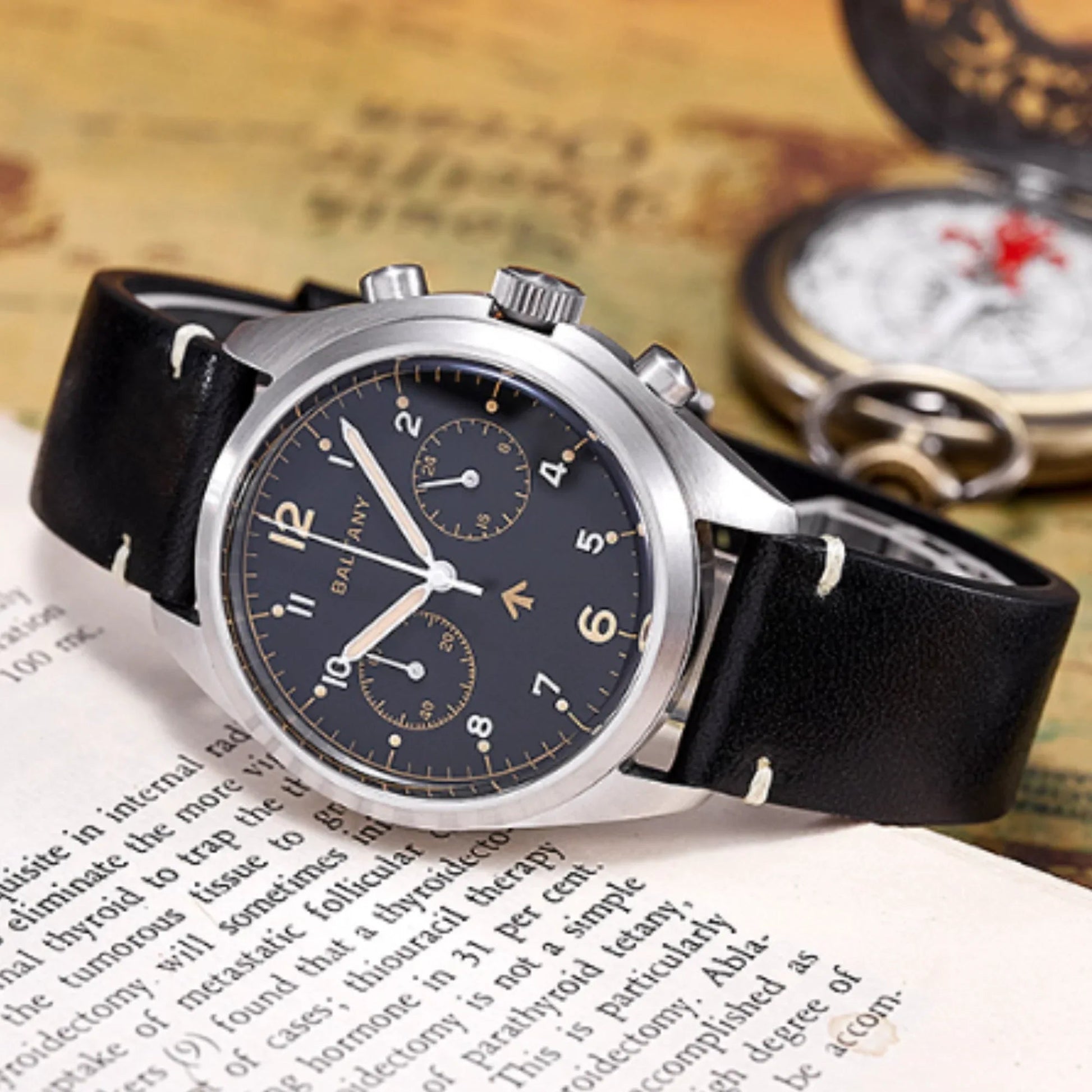 Vintage RAF 6BB Homage Military Chronograph Watch S5044 - DREAM WATCHES