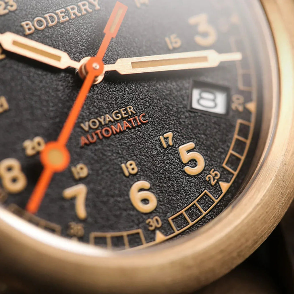 VOYAGER - 100M Waterproof Bronze Automatic Field Watch | Black - DREAM WATCHES