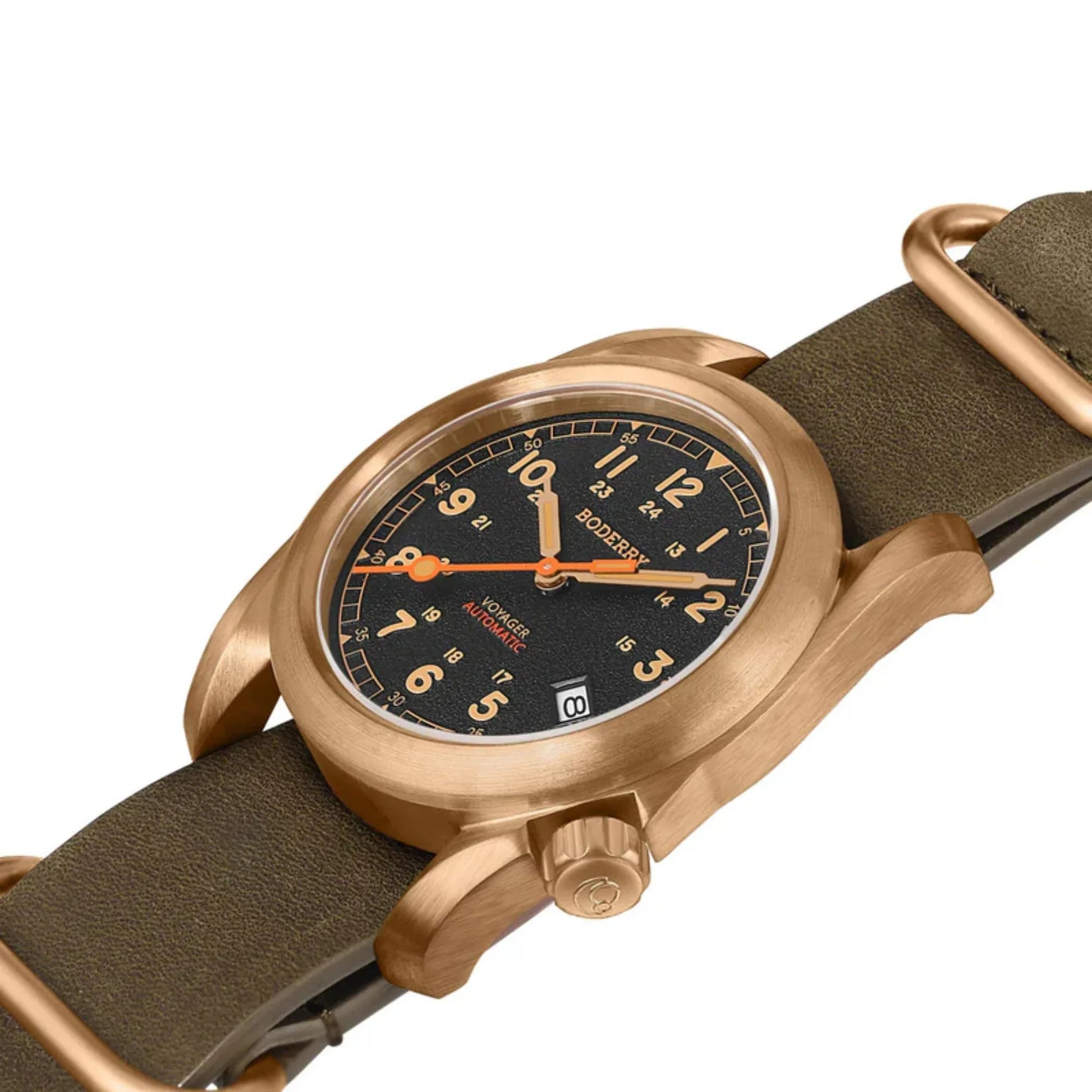 VOYAGER - 100M Waterproof Bronze Automatic Field Watch | Black - DREAM WATCHES