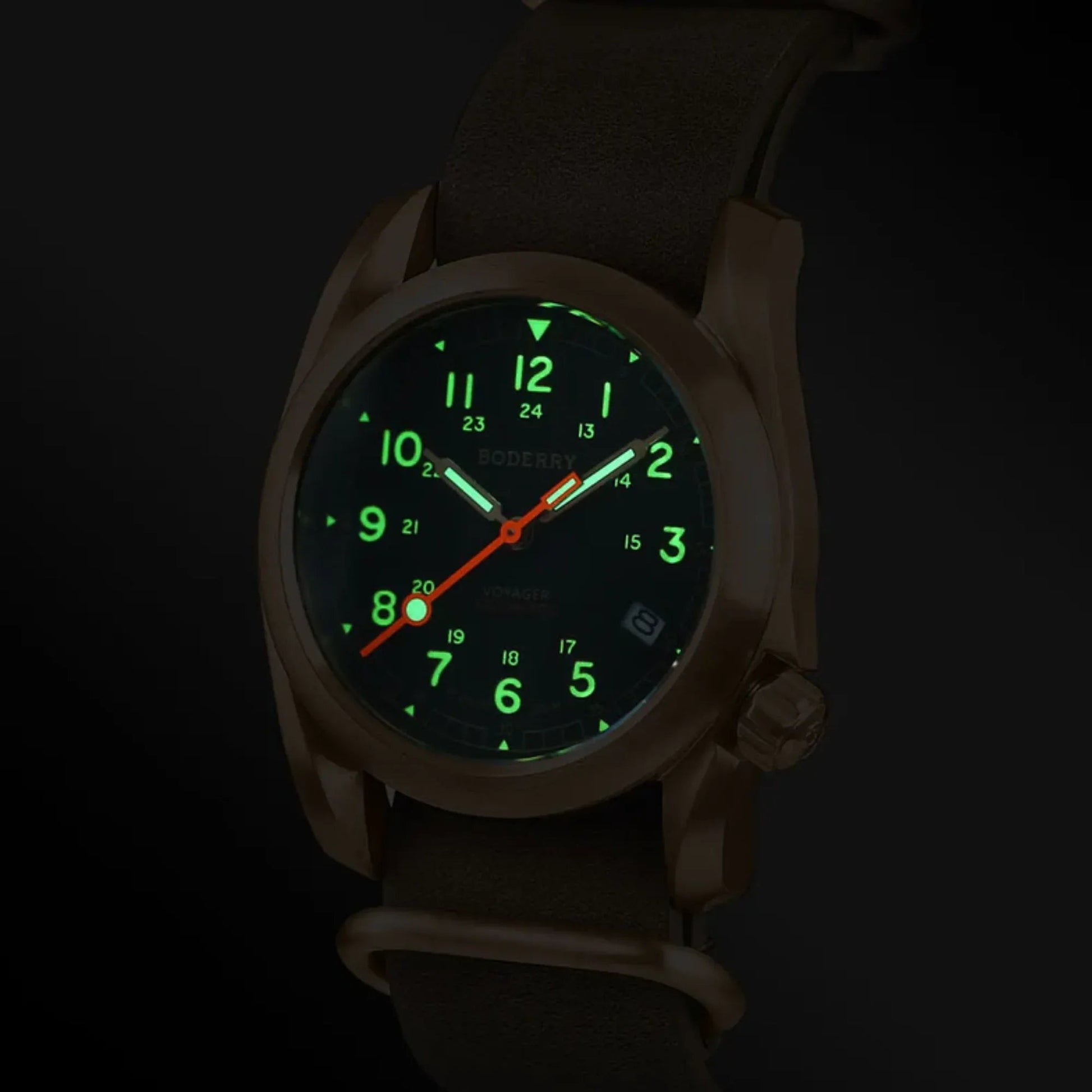 VOYAGER - 100M Waterproof Bronze Automatic Field Watch | Black - DREAM WATCHES