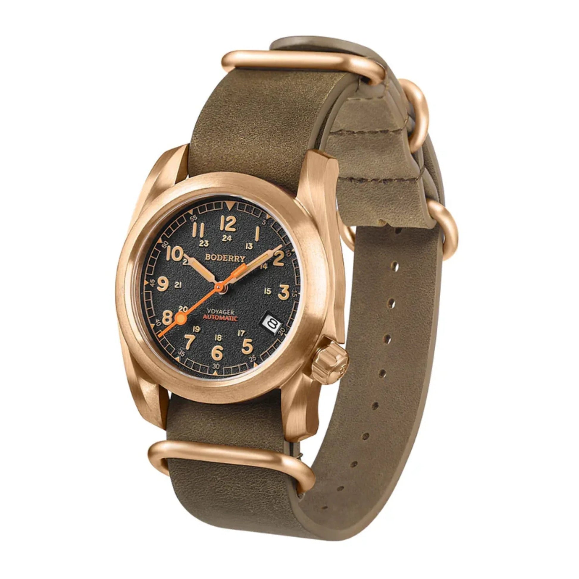 VOYAGER - 100M Waterproof Bronze Automatic Field Watch | Black - DREAM WATCHES