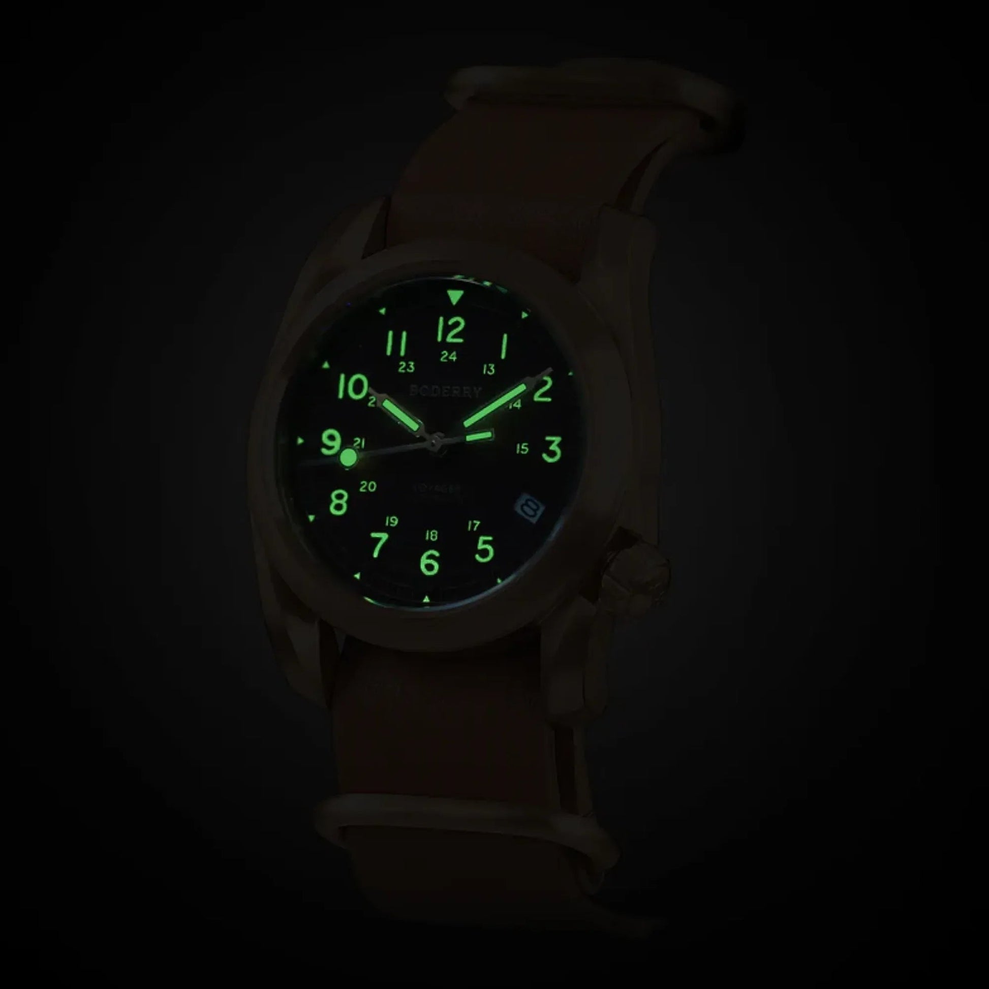 VOYAGER - 100M Waterproof Bronze Automatic Field Watch | Red - DREAM WATCHES