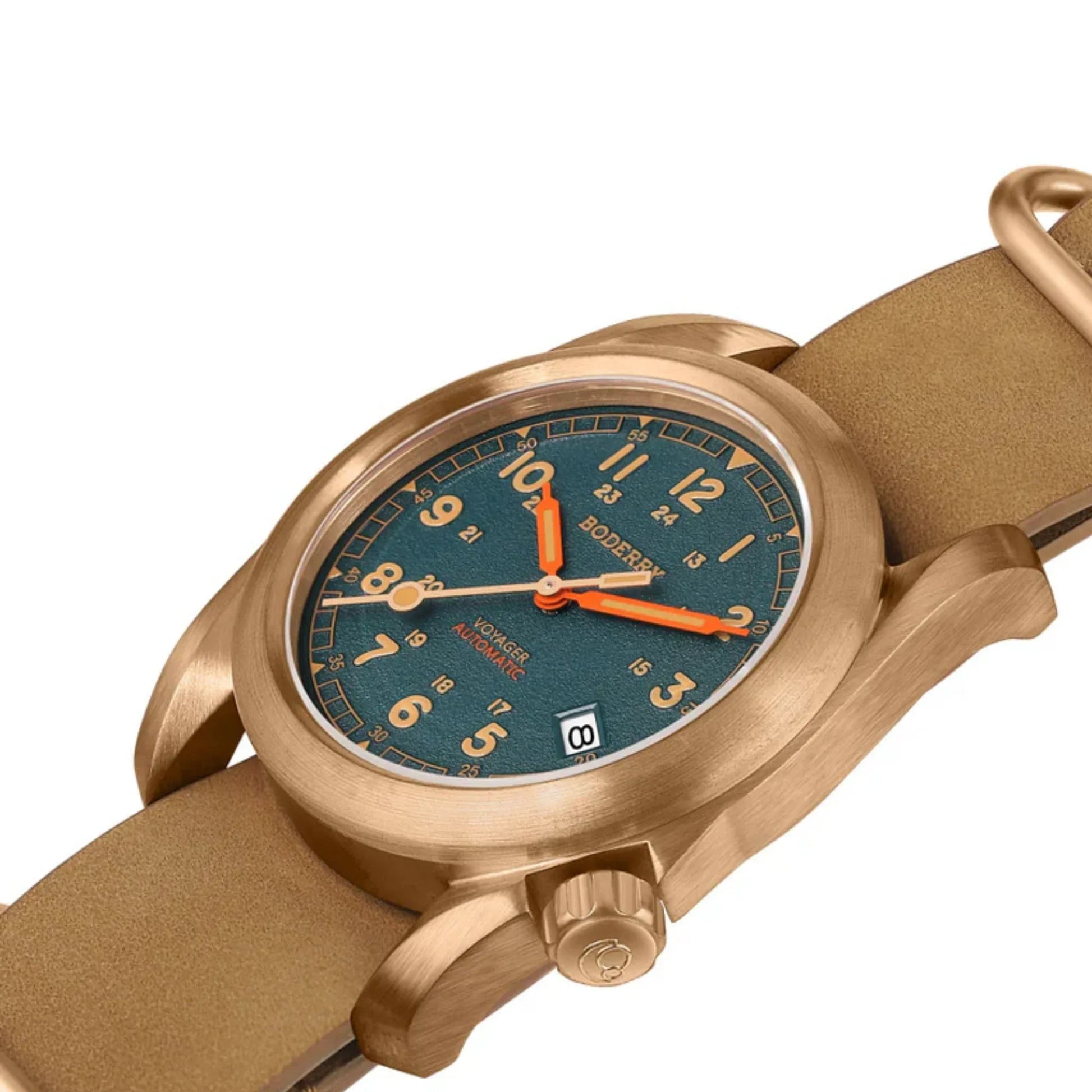 VOYAGER - 100M Waterproof Bronze Automatic Field Watch | Sandstone Green - DREAM WATCHES