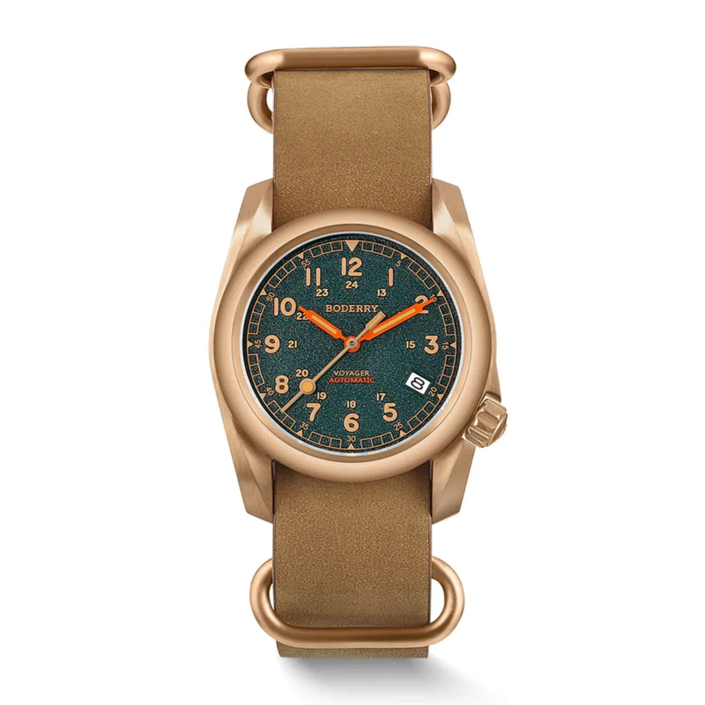 VOYAGER - 100M Waterproof Bronze Automatic Field Watch | Sandstone Green - DREAM WATCHES