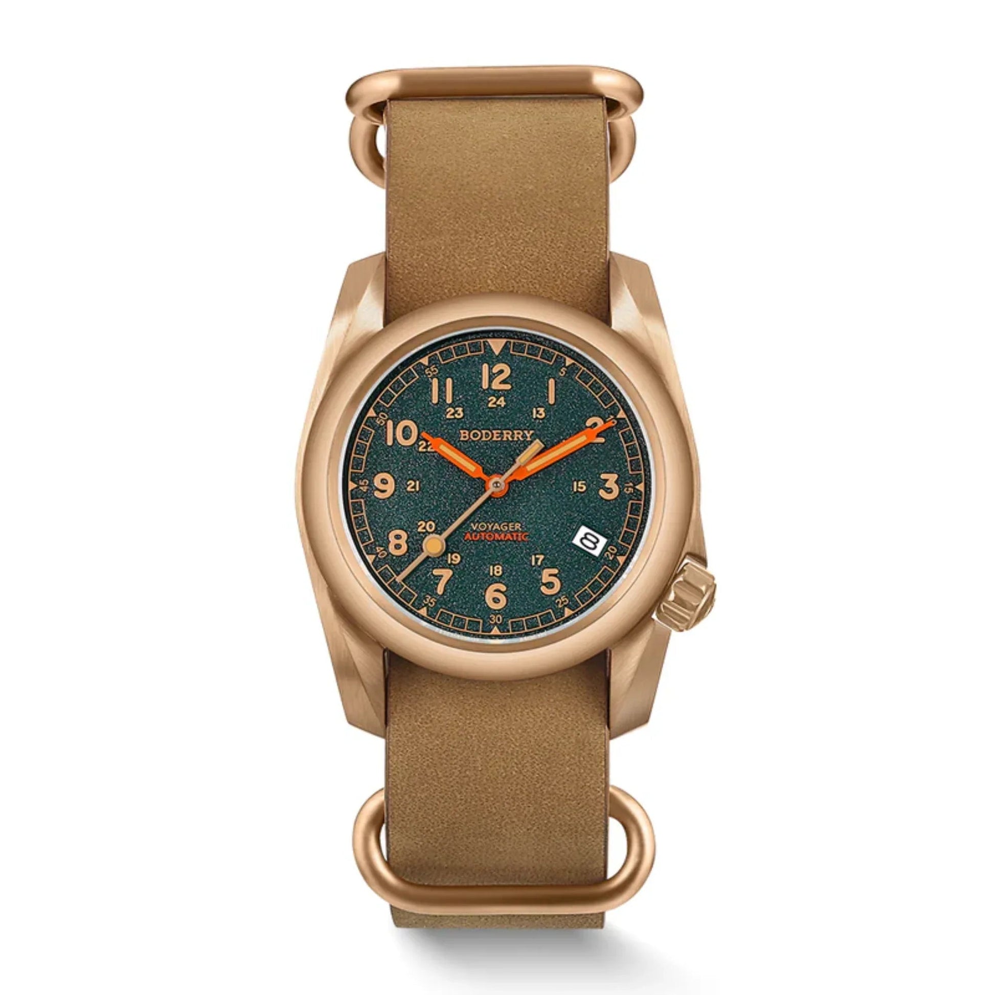 VOYAGER - 100M Waterproof Bronze Automatic Field Watch | Sandstone Green - DREAM WATCHES