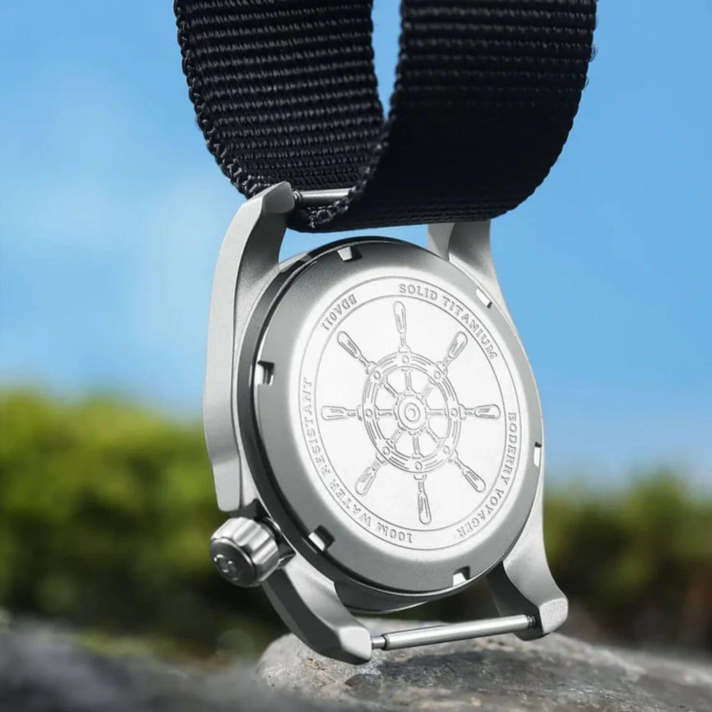 VOYAGER - 100M Waterproof Titanium Automatic Field Watch | Black - DREAM WATCHES