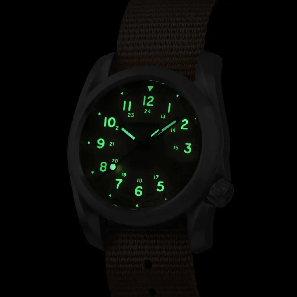VOYAGER - 100M Waterproof Titanium Automatic Field Watch | Salmon - DREAM WATCHES