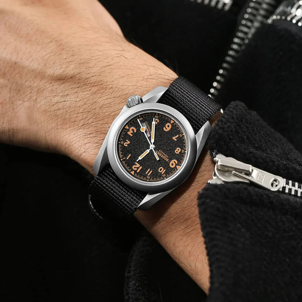 VOYAGER - 100M Waterproof Titanium Automatic Field Watch | Volcanic Gray-Day,Date - DREAM WATCHES