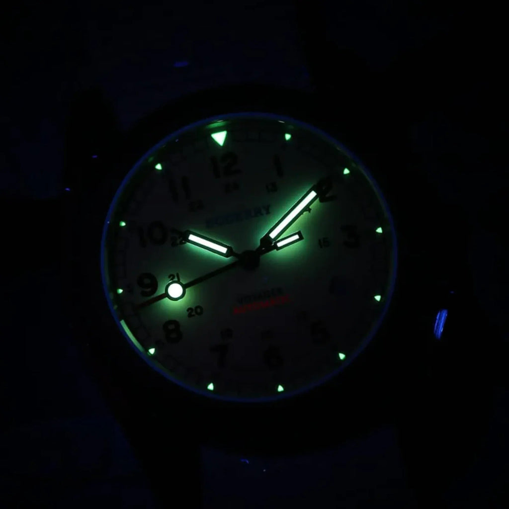 VOYAGER - 100M Waterproof Titanium Automatic Field Watch | White-bracelet - DREAM WATCHES