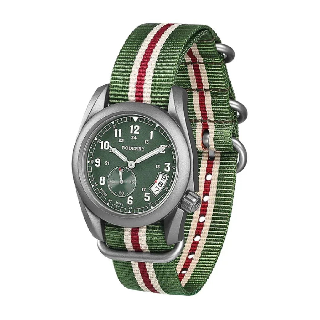 VOYAGER 38 - 100M Waterproof Titanium Field Watch | Green - DREAM WATCHES