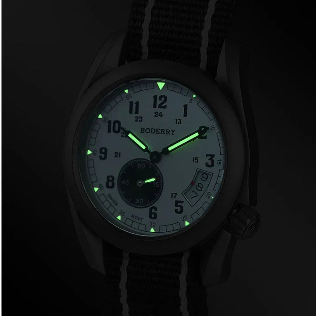 VOYAGER 38 - 100M Waterproof Titanium Field Watch | White - DREAM WATCHES