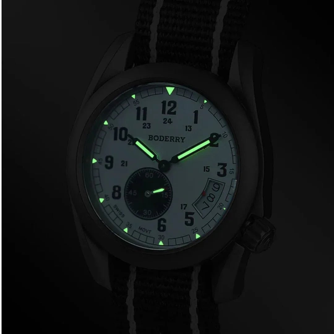 VOYAGER 38 - 100M Waterproof Titanium Field Watch | White - DREAM WATCHES