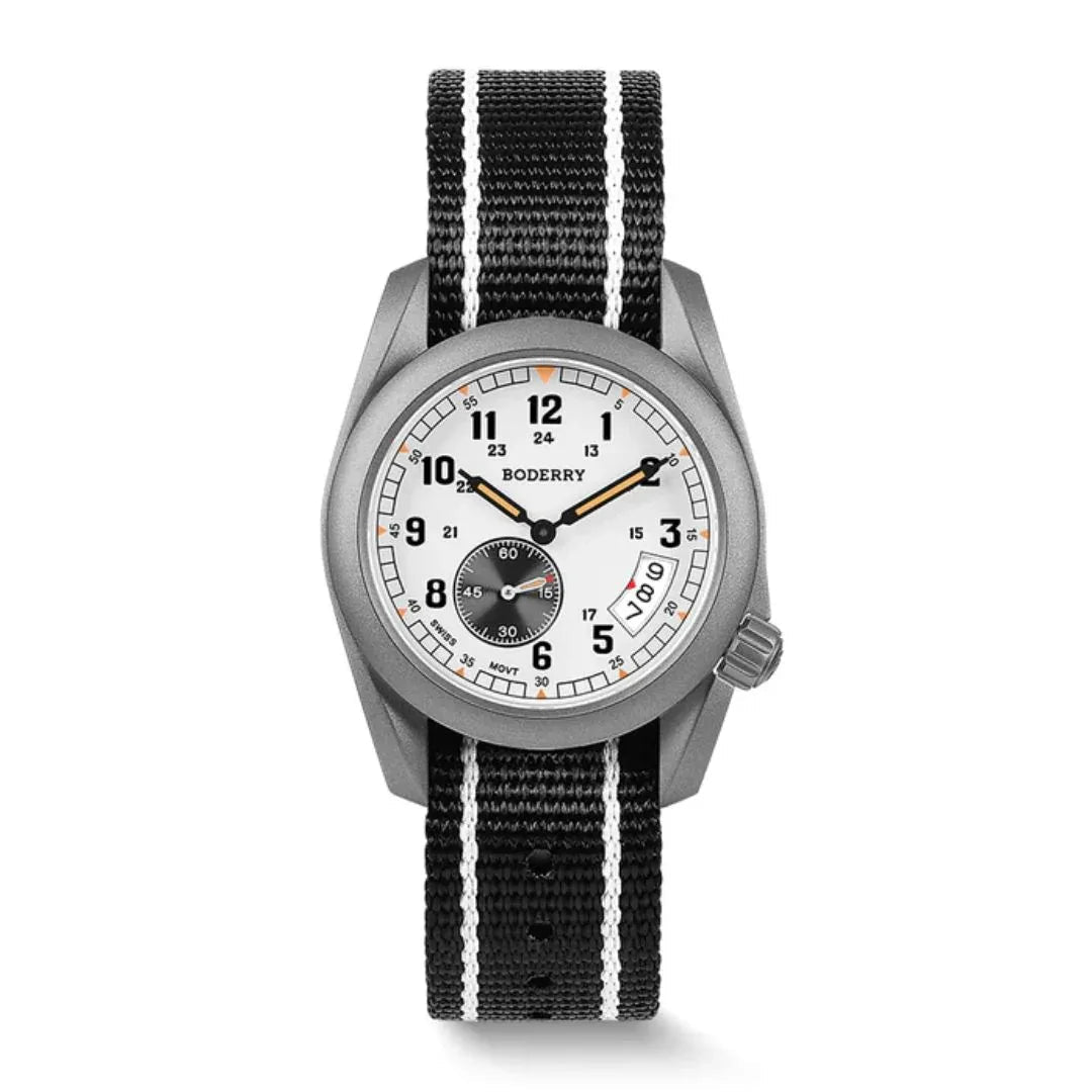 VOYAGER 38 - 100M Waterproof Titanium Field Watch | White - DREAM WATCHES