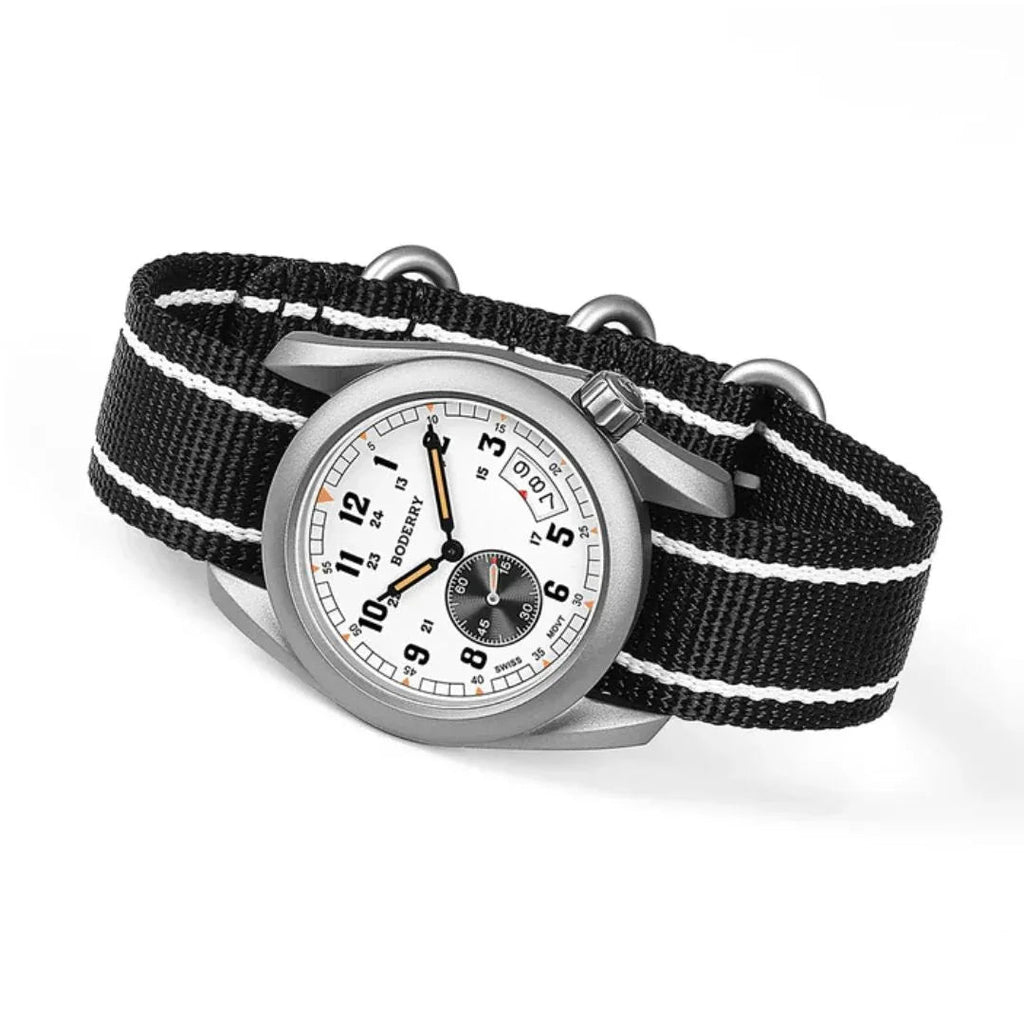 VOYAGER 38 - 100M Waterproof Titanium Field Watch | White - DREAM WATCHES
