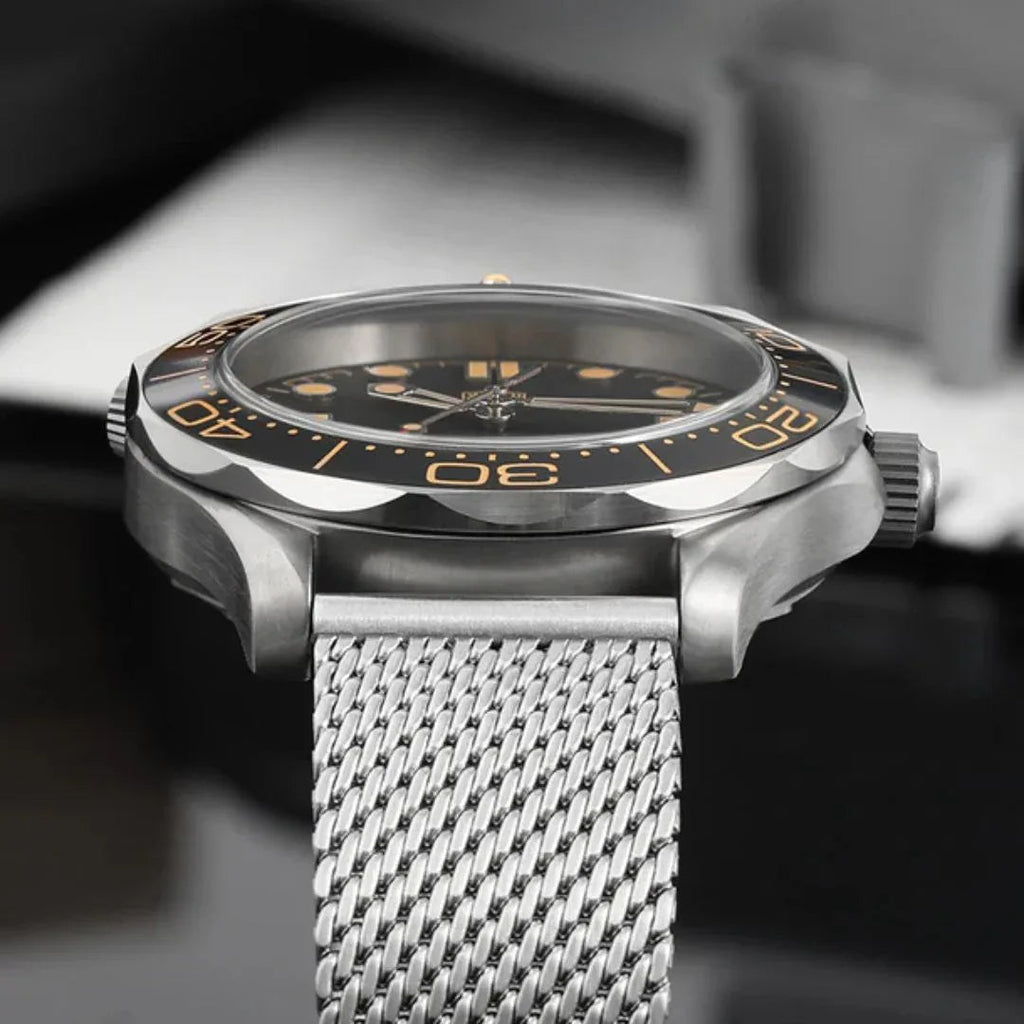 Watchdives WD007 Titanium NTTD Dive Watch - Mesh strap - DREAM WATCHES
