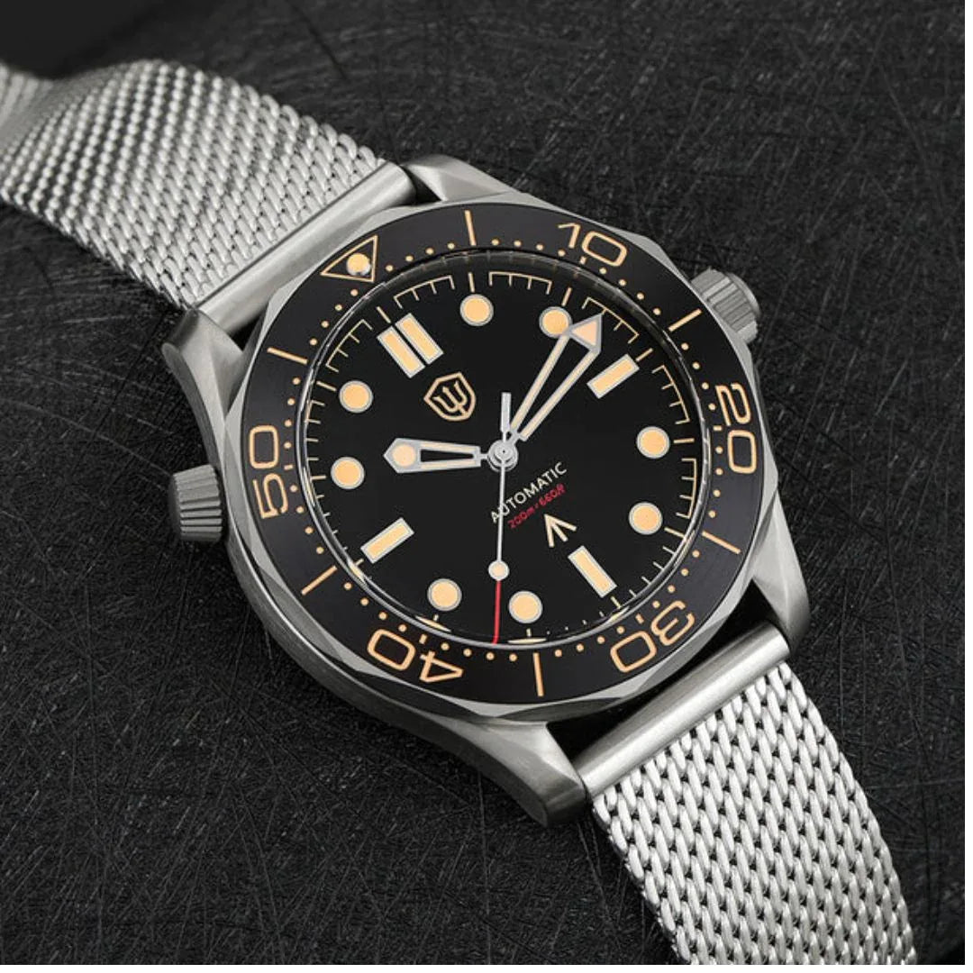 Watchdives WD007 Titanium NTTD Dive Watch - Mesh strap - DREAM WATCHES