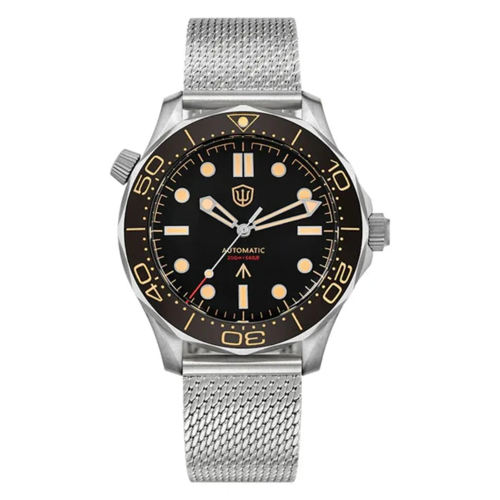 Watchdives WD007 Titanium NTTD Dive Watch - Mesh strap - DREAM WATCHES