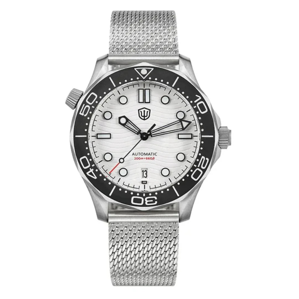 Watchdives WD007 Titanium NTTD Dive Watch - Mesh Strap - DREAM WATCHES