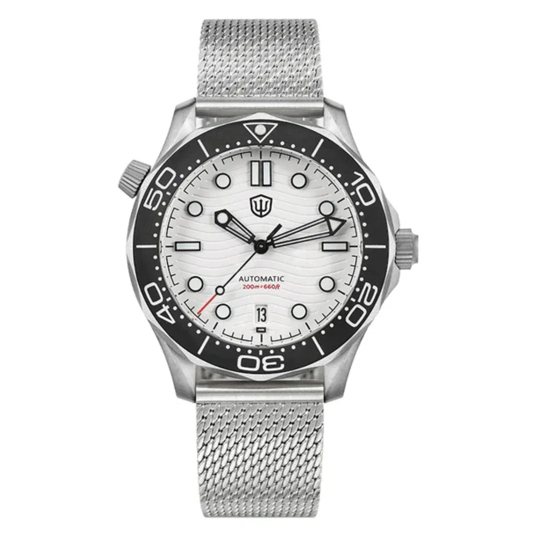 Watchdives WD007 Titanium NTTD Dive Watch - Mesh Strap - DREAM WATCHES
