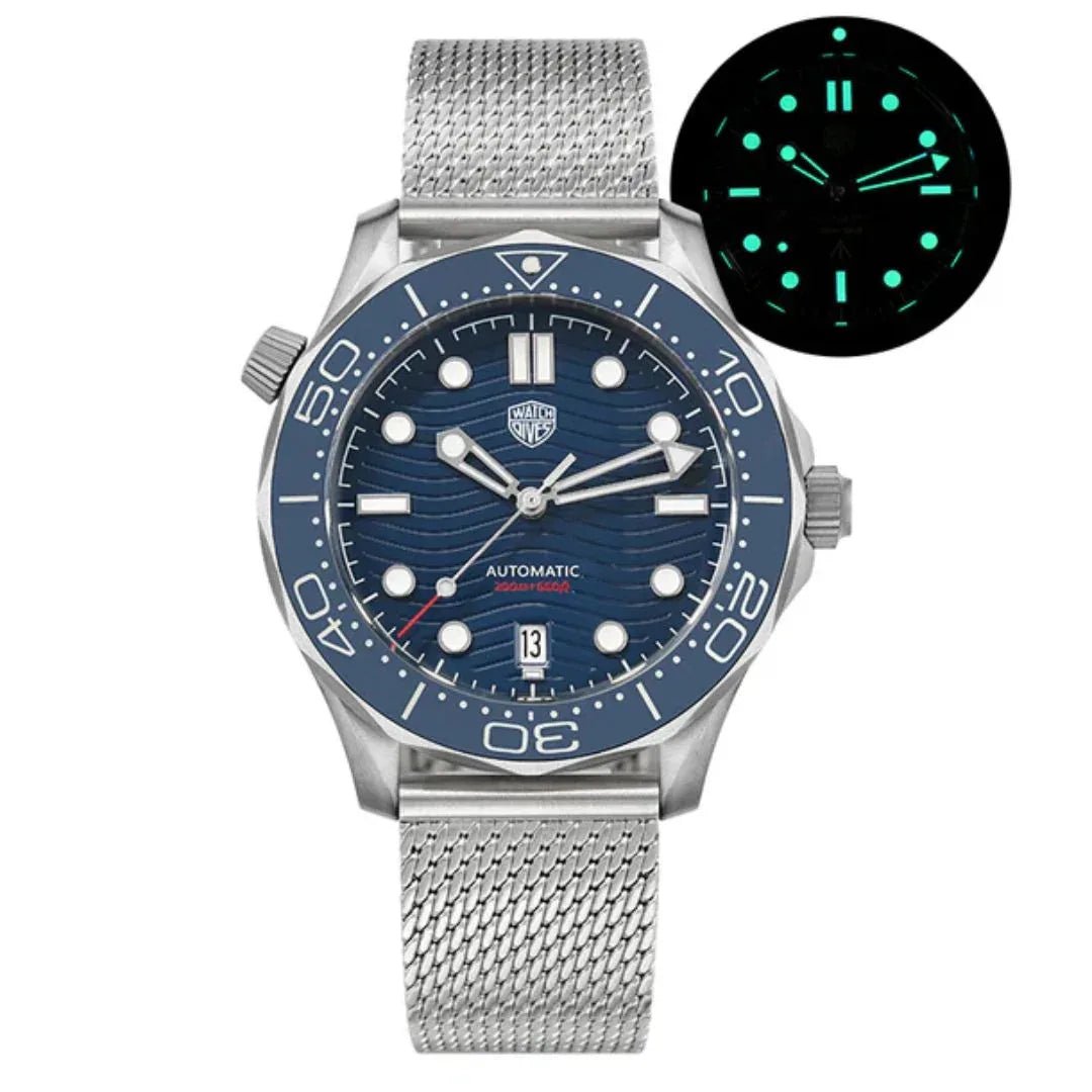 Watchdives WD007 Titanium NTTD Dive Watch - Mesh strap - DREAM WATCHES