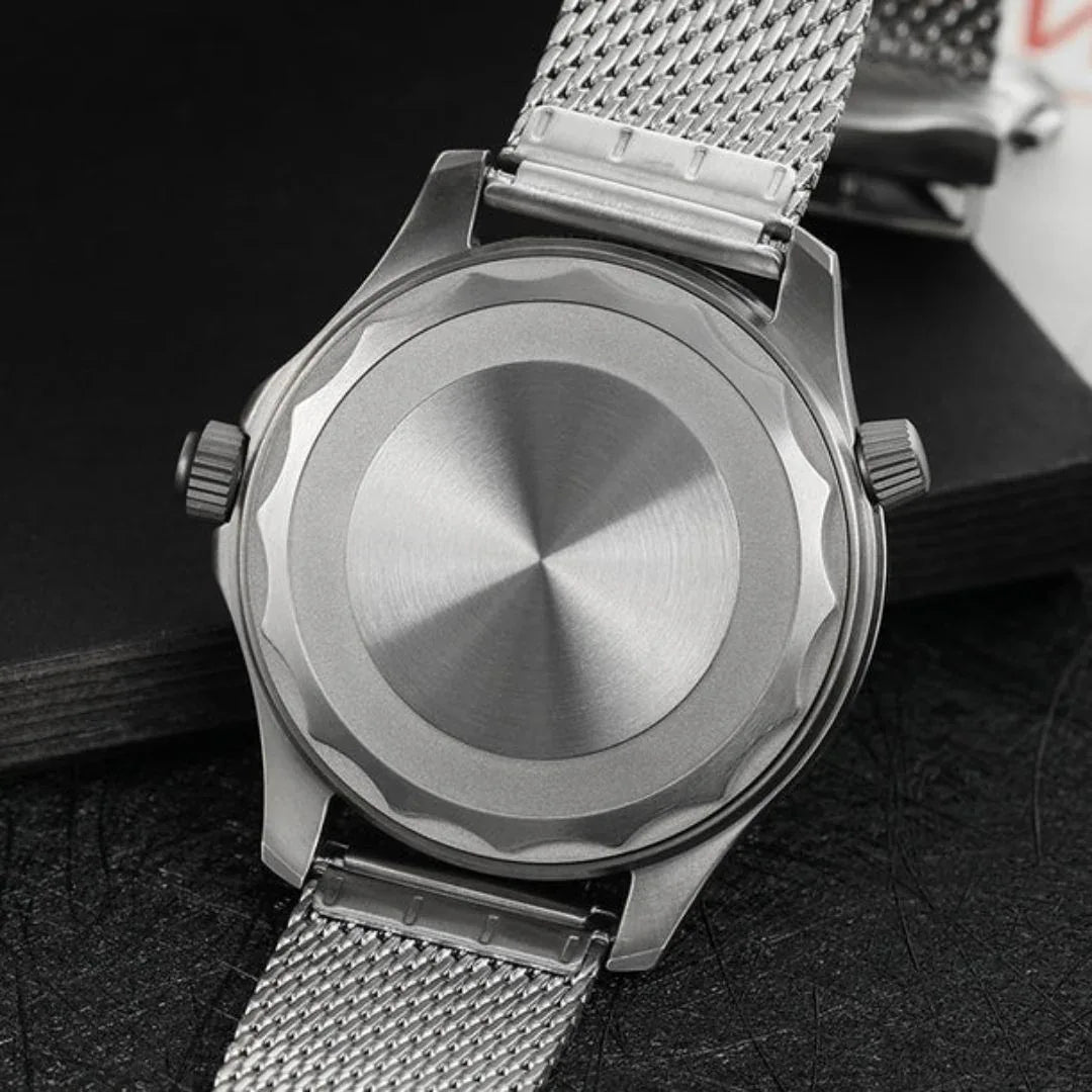 Watchdives WD007 Titanium NTTD Dive Watch - Mesh strap - DREAM WATCHES