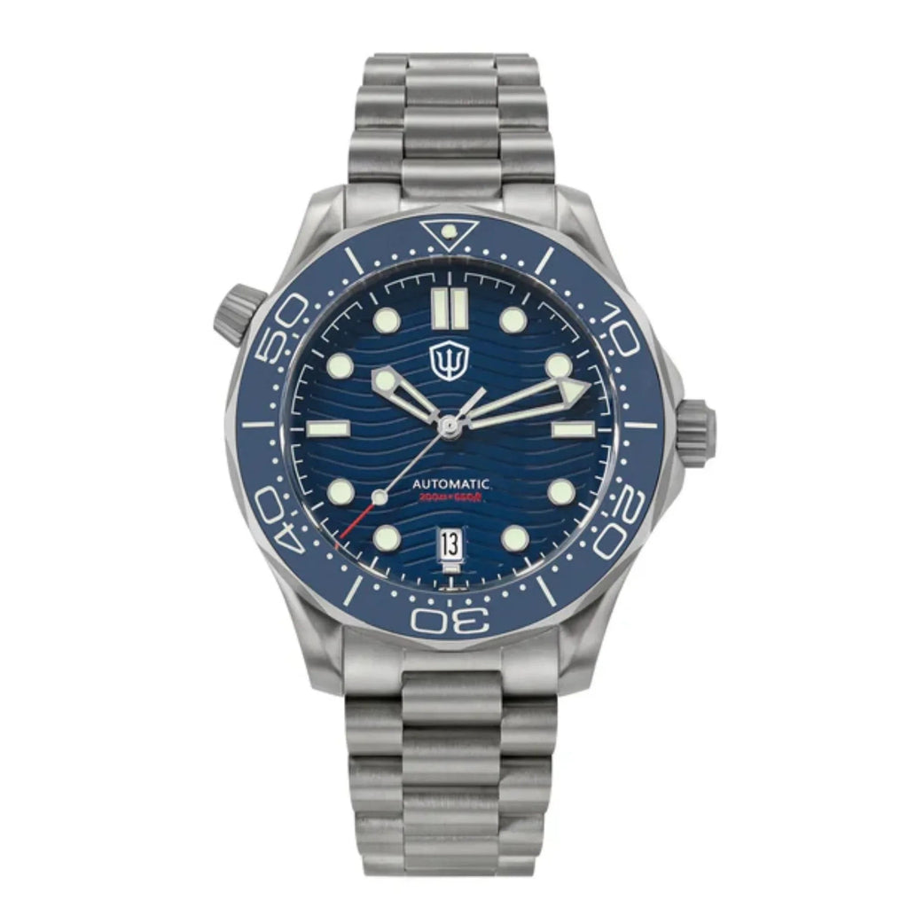Watchdives WD007 Titanium NTTD Dive Watch - Titanium Bracelet - DREAM WATCHES